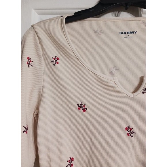 NWT Women's Old Navy Fitted Long Sleeve Rib Knit Tee Size 2X (20-22) Dits Floral - Picture 7 of 10